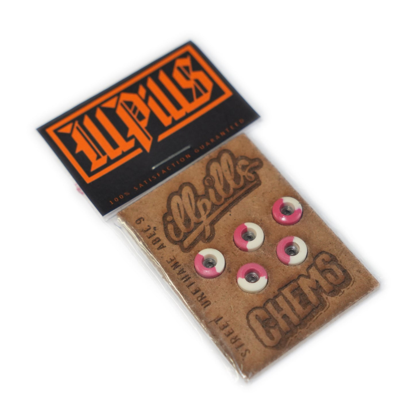 ILLPILLS Red/White Urethane Fingerboard Wheels (Choose Size)