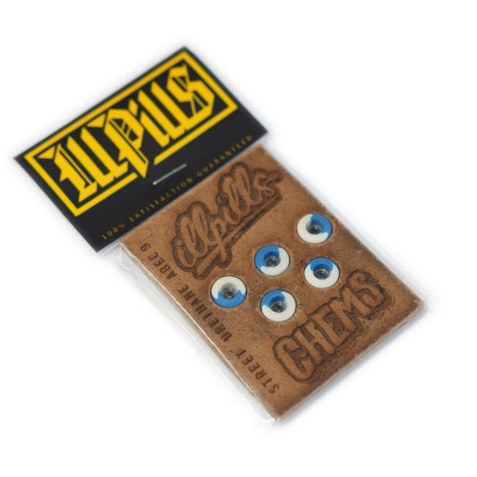 ILLPILLS Blue/White Urethane Fingerboard Wheels (Choose Size)