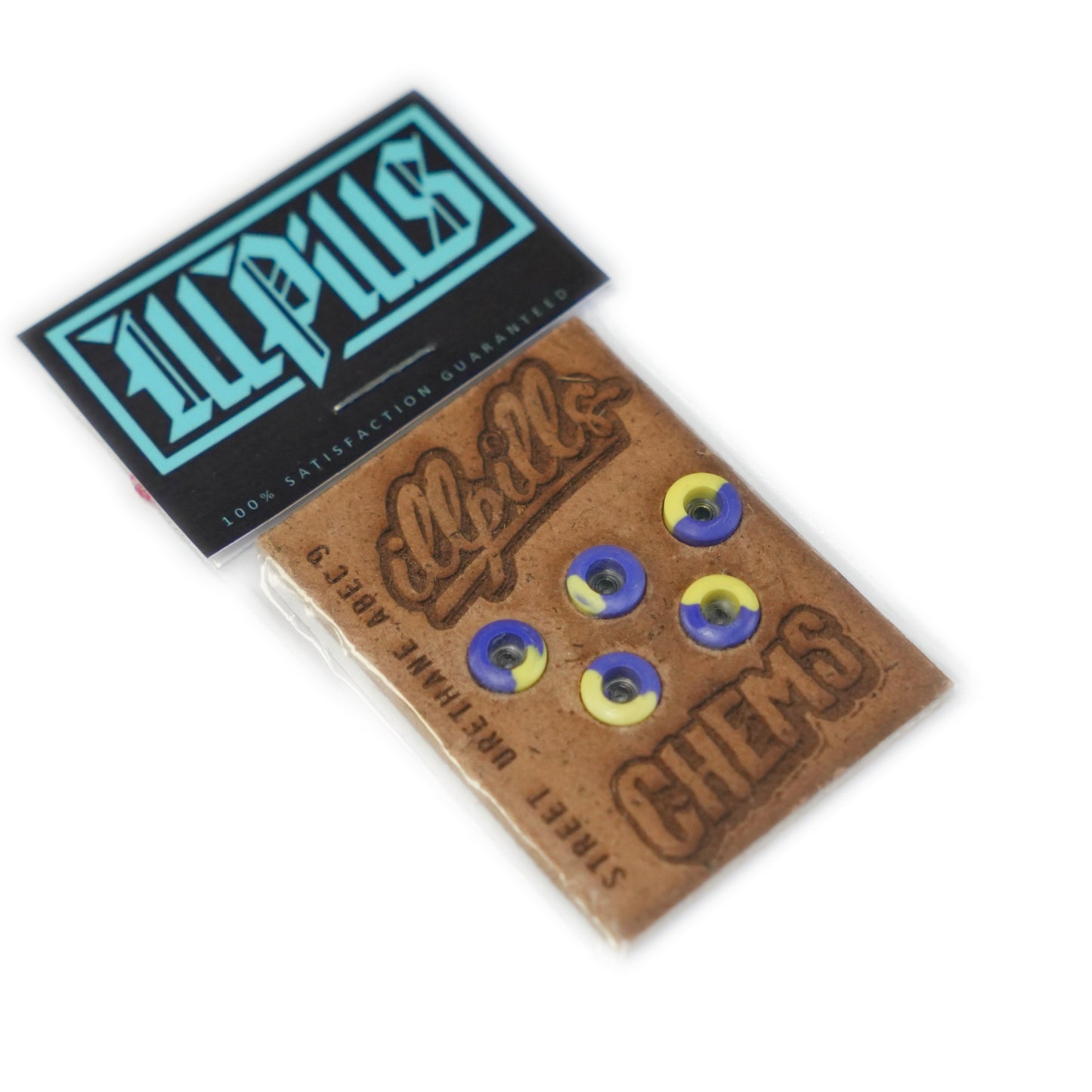 ILLPILLS Purple/Yellow Urethane Fingerboard Wheels (Choose Size)