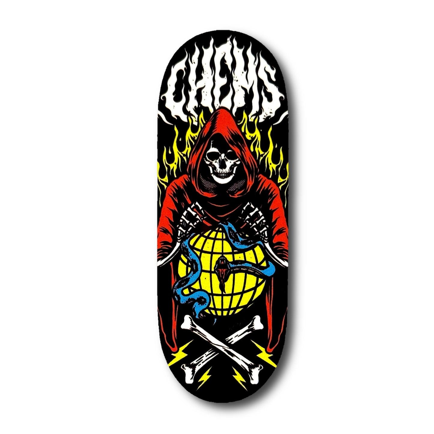 Chems Red “Global Grim” Fingerboard Deck