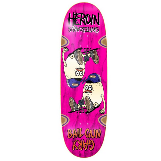 Heroin Bailgun Gary 4 Symmetrical Egg 9.75" Skateboard Deck
