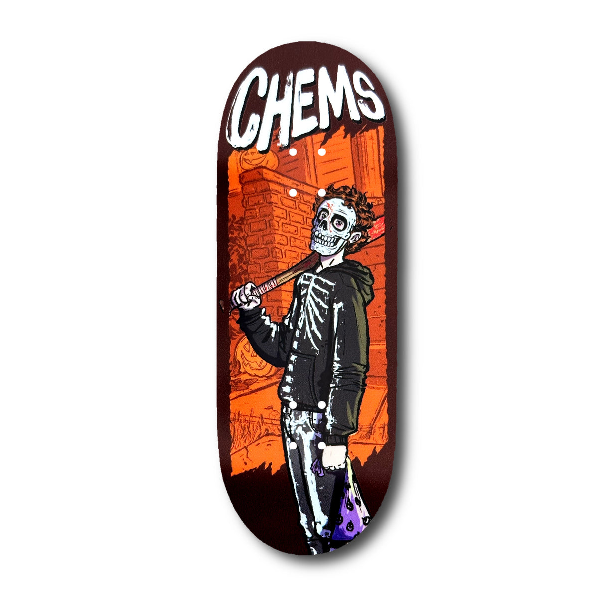 Chems “Trick Or Treat Skeleton” Fingerboard Deck