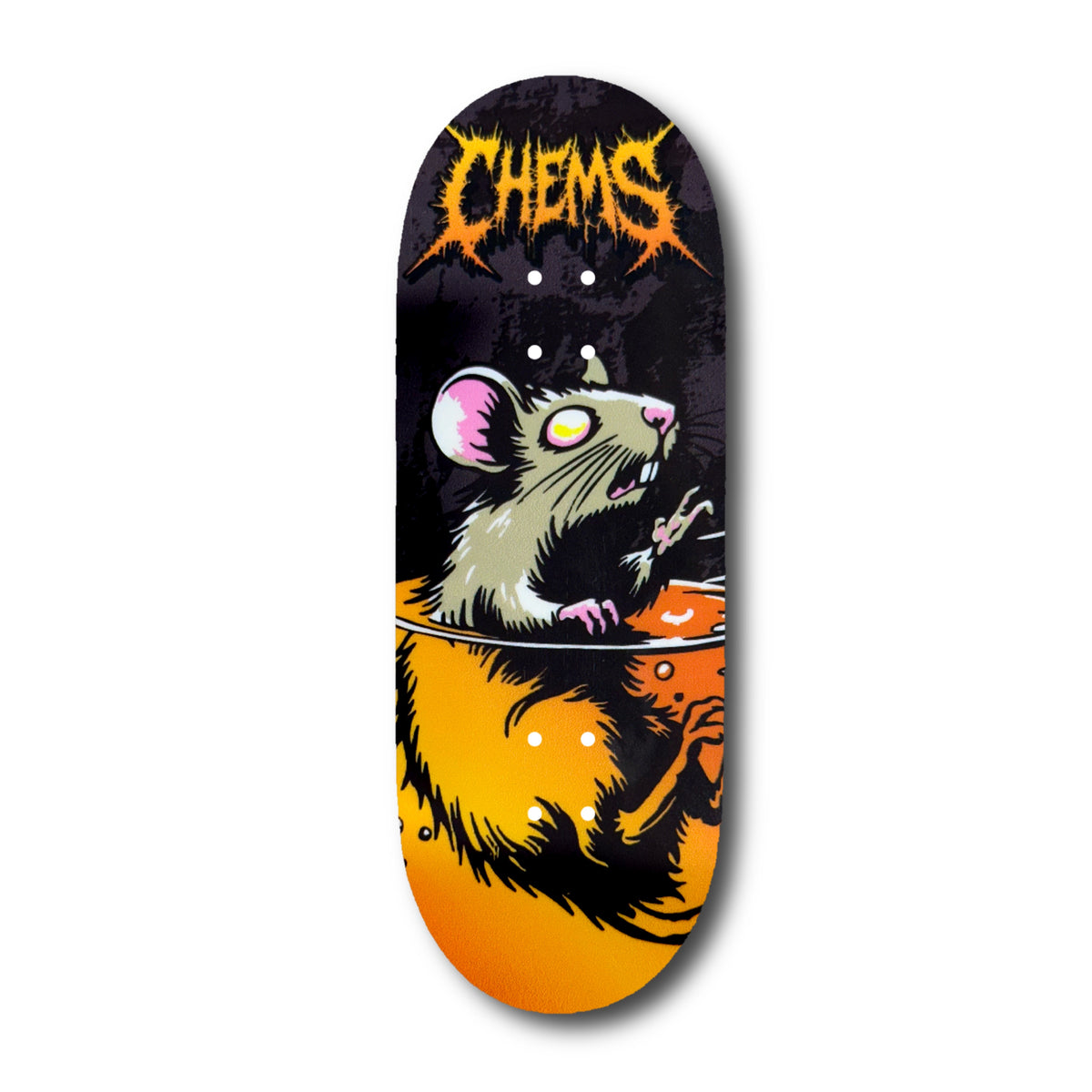 Chems Orange“Lab Rat” Fingerboard Deck
