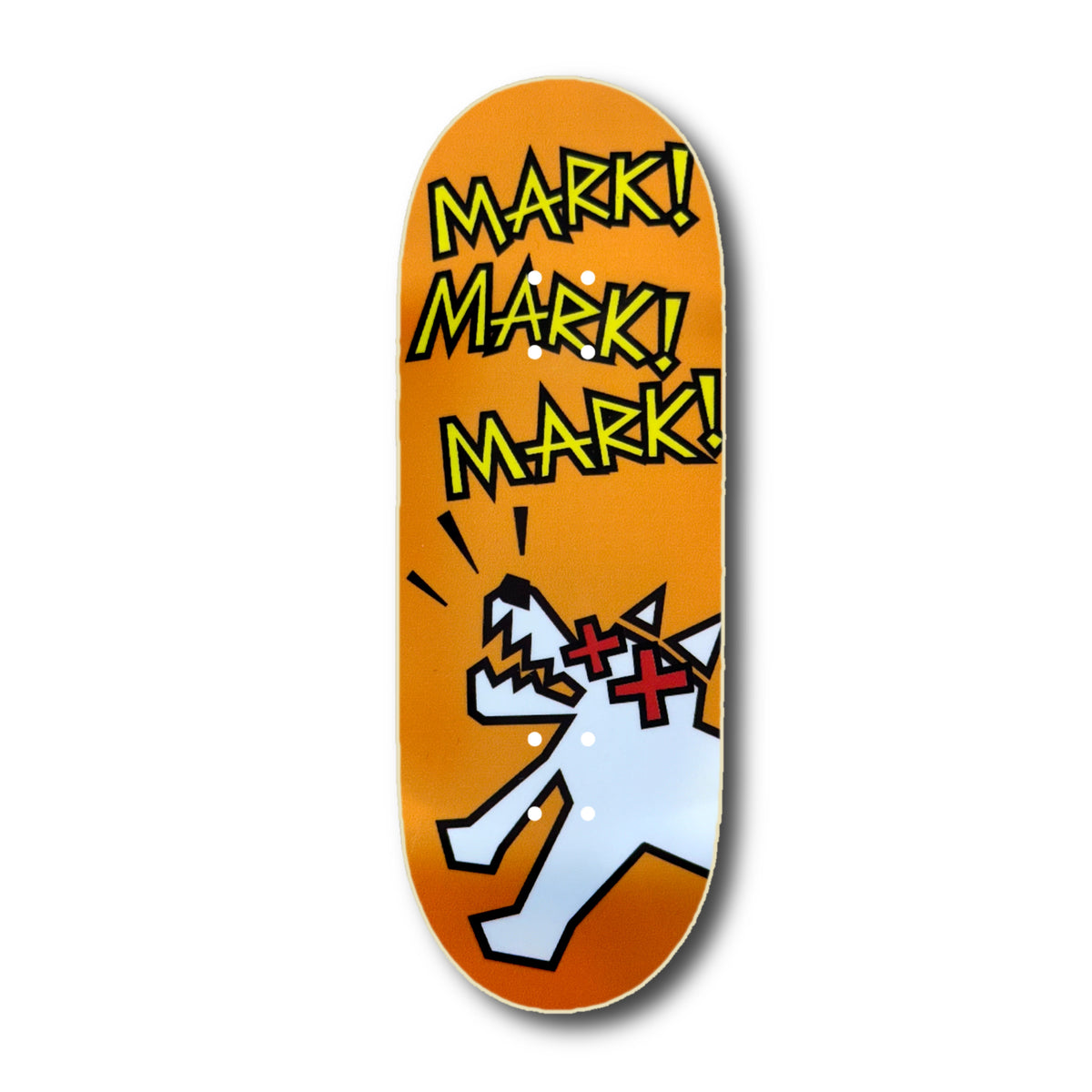 Chems Orange “Mark Bark” Fingerboard Deck