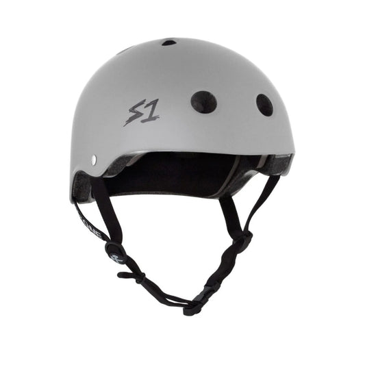 S1 Lifer Certified Matte Light Grey Skateboard Helmet