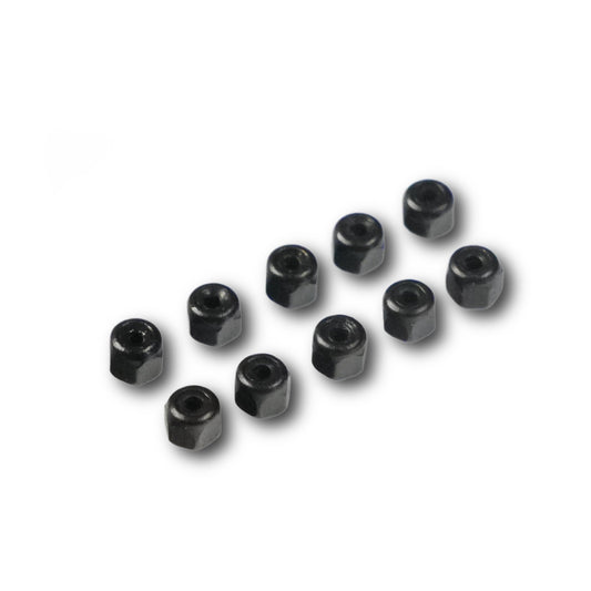 Basic Fingerboard Locknuts 8 Pack Black