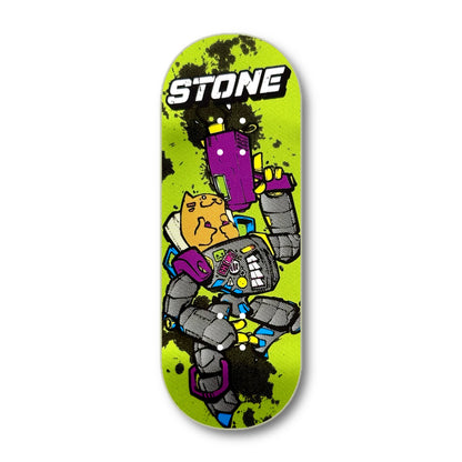 Chems Green “Mech Suit” Stone Pro Model Fingerboard Deck