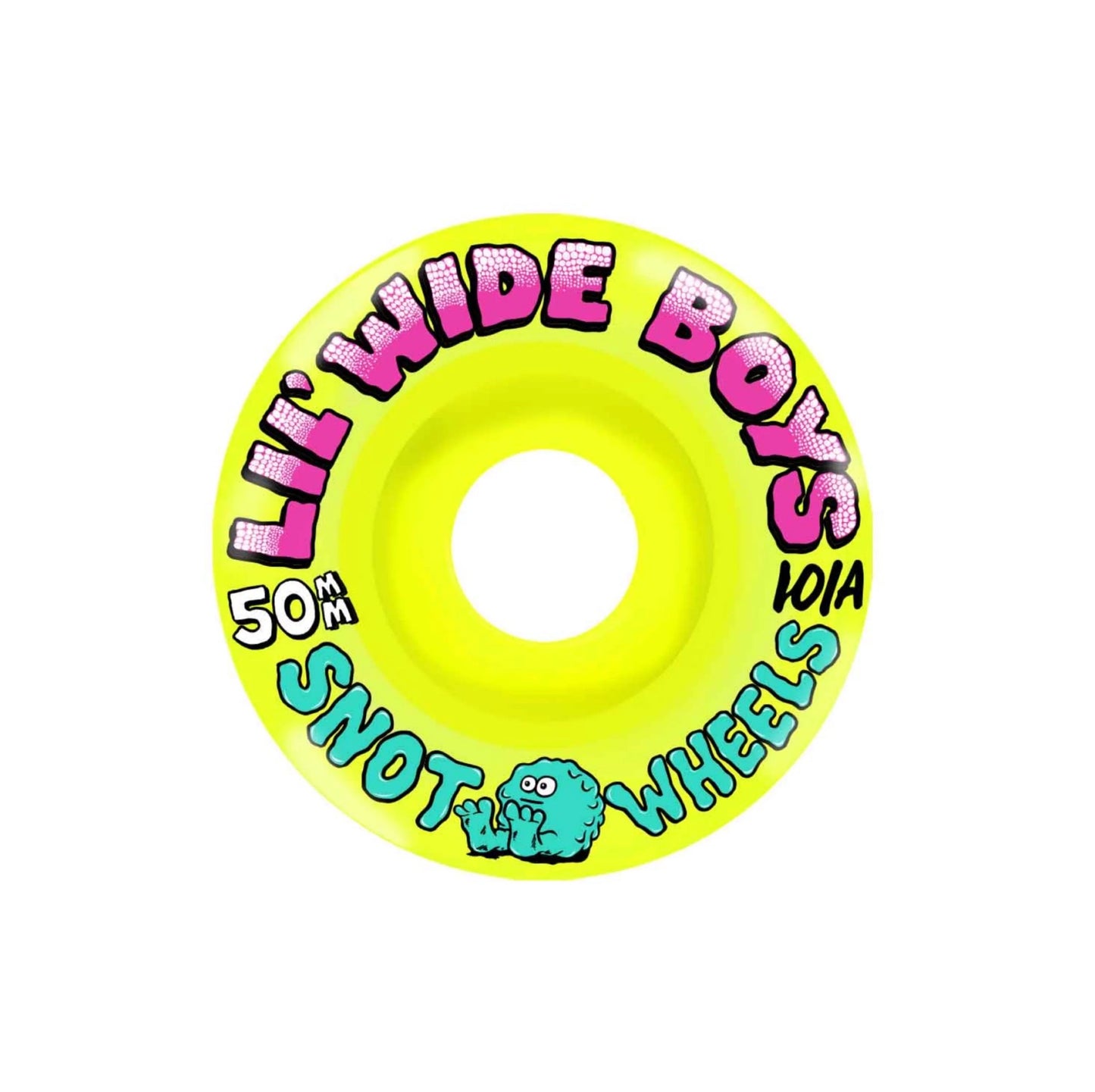 Snot Lil Wide Boys Fluo Yellow 50mm Skateboard Wheels