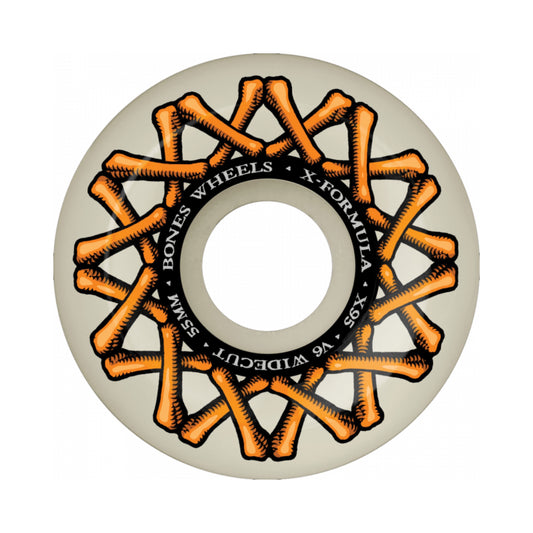 Bones X-Formula X95 V6 Wide-Cut 56mm 95a X-Bones Logo Skateboard Wheels