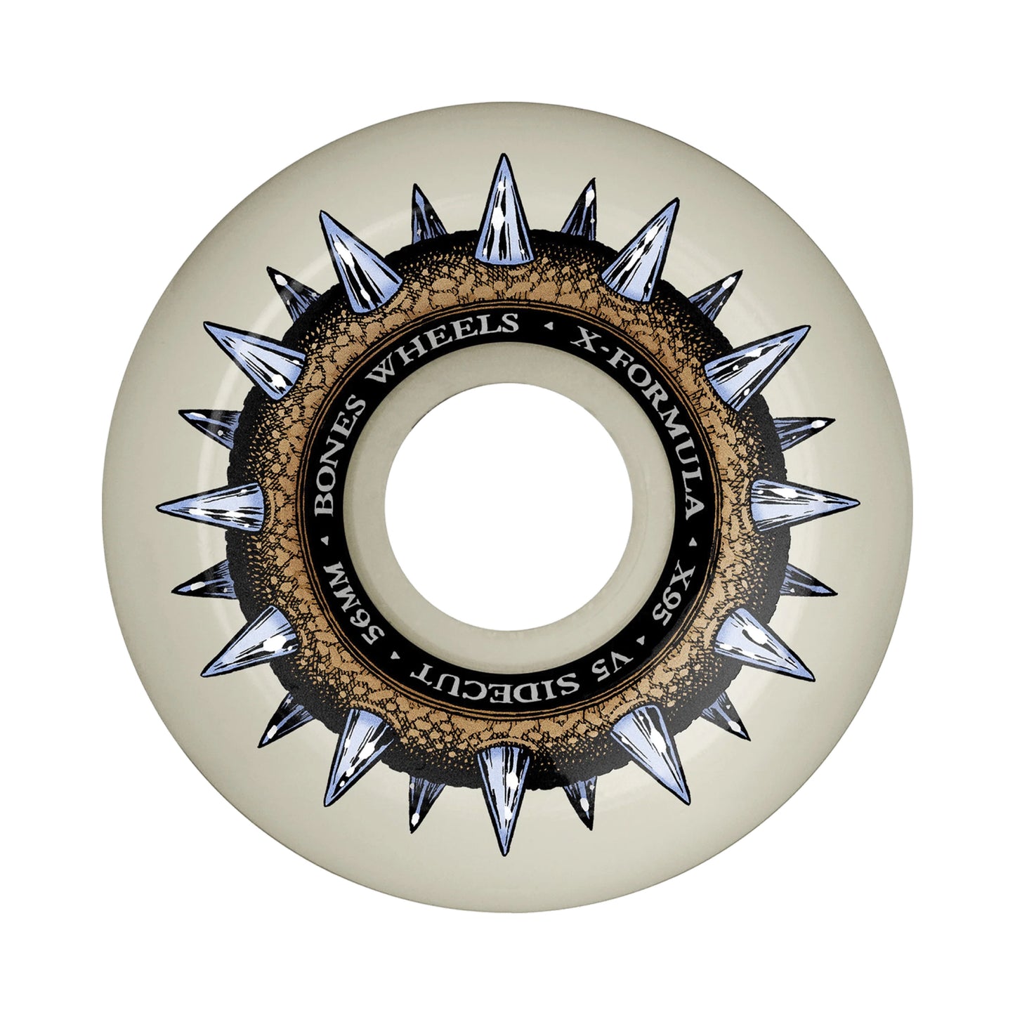 Bones X-Formula X95 V5 Sidecut 56mm 95a Street Cleat Skateboard Wheels