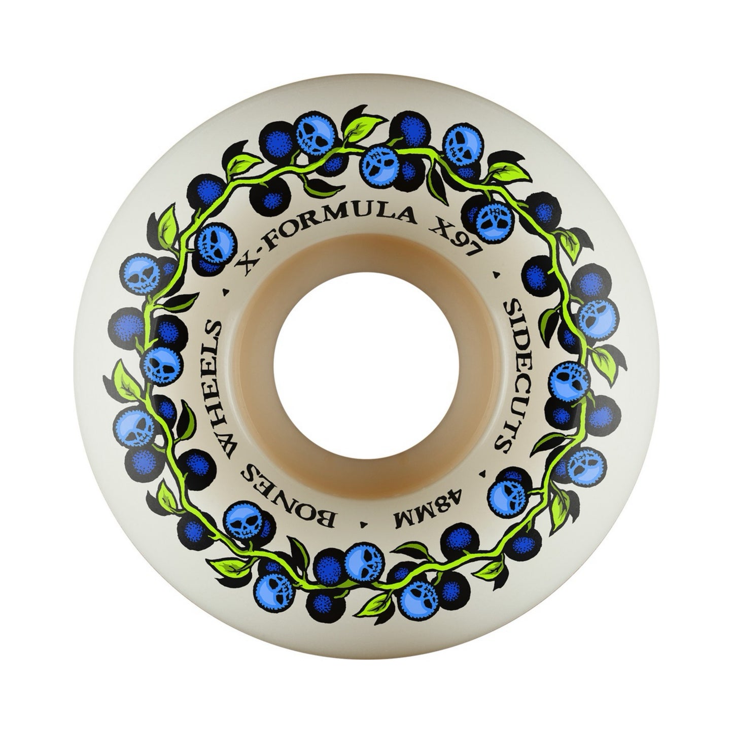 Bones X-Formula V5 Sidecut Skull Berries 48mm 97a Skateboard Wheels