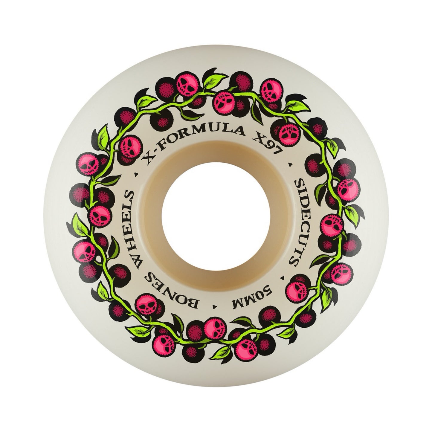 Bones X-Formula V5 Sidecut Skull Berries 50mm 97a Skateboard Wheels