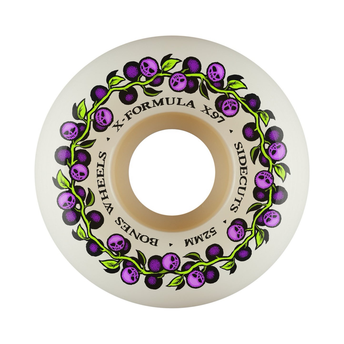 Bones X-Formula V5 Sidecut Skull Berries 52mm 97a Skateboard Wheels