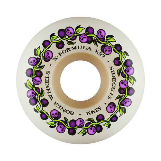 Bones X-Formula V5 Sidecut Skull Berries 52mm 97a Skateboard Wheels