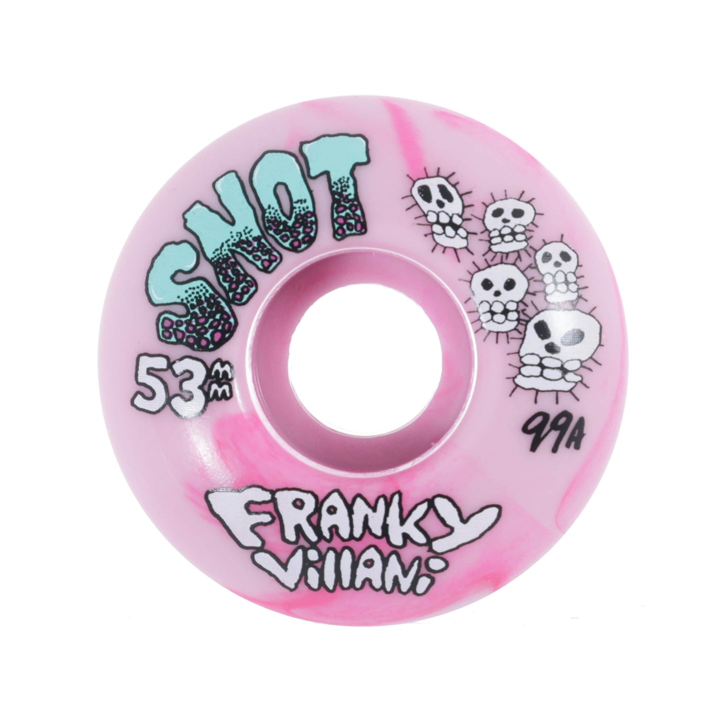 Snot Franky Villani Roaches Pink Swirl 53mm 99a Skateboard Wheels