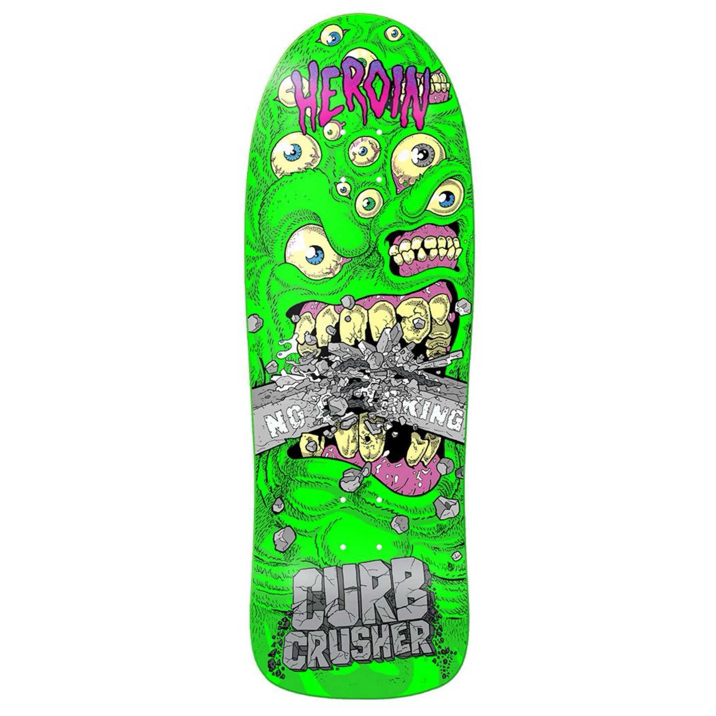 Heroin Curb Crusher Chomp 10.25" Shaped Skateboard Deck