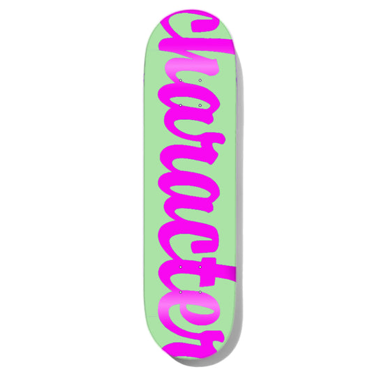 Character Script Mint/Pink Skateboard Deck