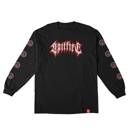 Spitfire Pentagram Drip Black Long Sleeve T-Shirt