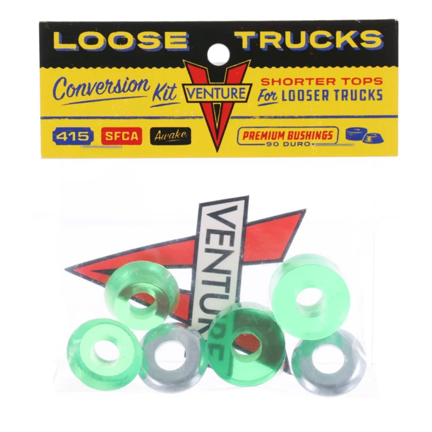 Venture Loose Trucks Conversion Kit Green 93a Skateboard Bushings