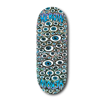 HOLO FOIL Chems X Heroin “Symmetrical Eyes” Fingerboard Deck (CHOOSE SIZE)