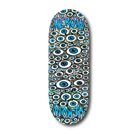 HOLO FOIL Chems X Heroin “Symmetrical Eyes” Fingerboard Deck (CHOOSE SIZE)