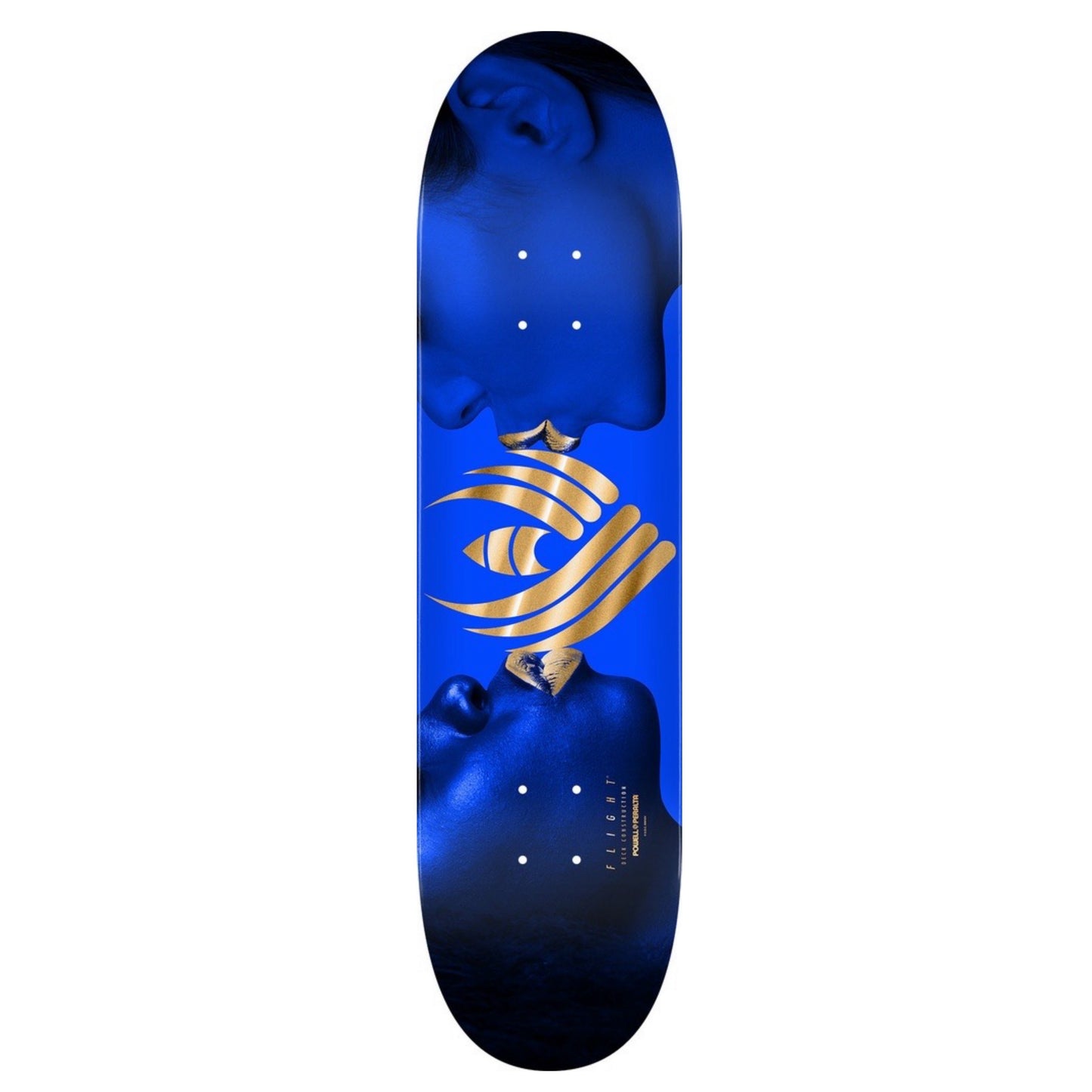 Powell Team Kiss Blue/Gold 8.63" Flight Skateboard Deck