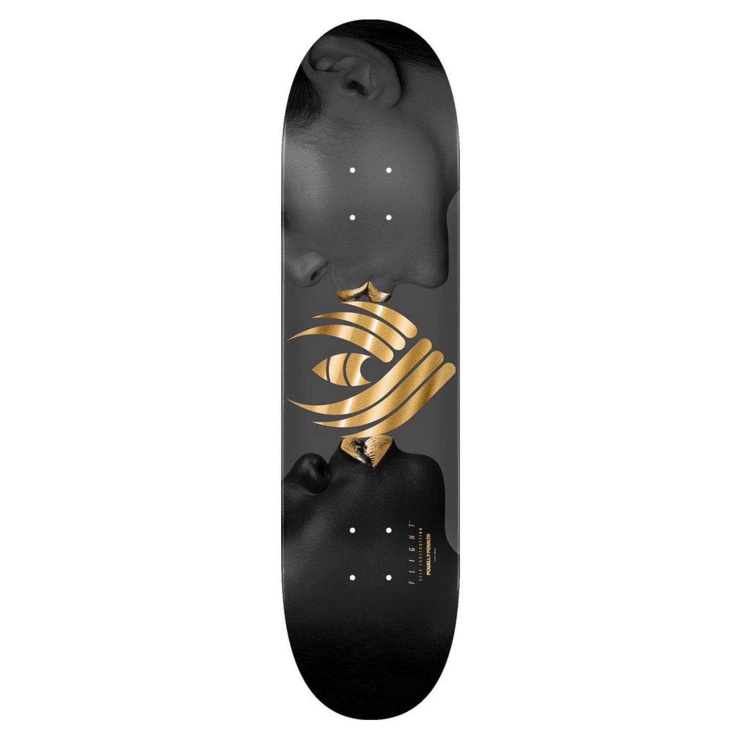 Powell Team Kiss Grey/Gold 9.0" Flight Skateboard Deck
