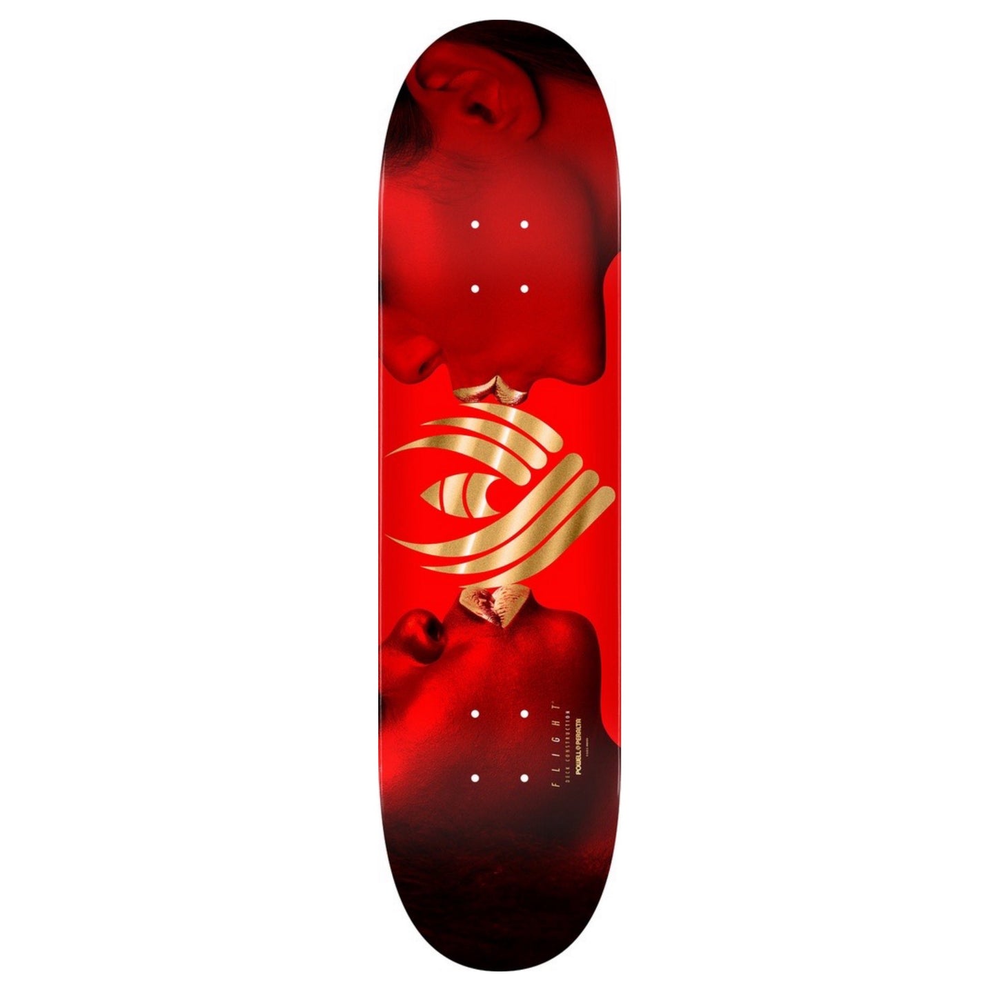 Powell Team Kiss Red/Gold 8.0" Flight Skateboard Deck