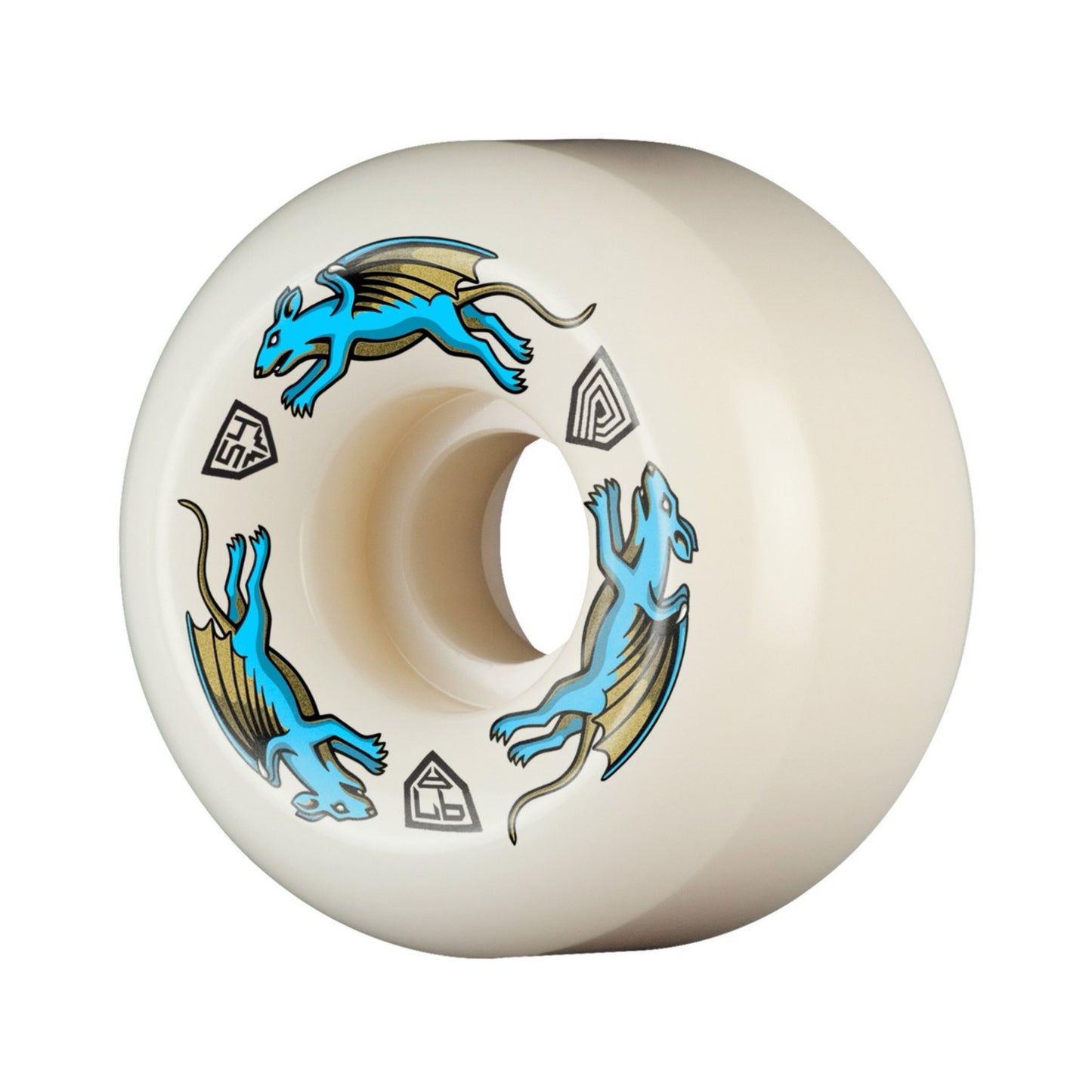 Powell Dragon Formula Blue Nano Rats V6 54mm x 34mm 97a Skateboard Wheels