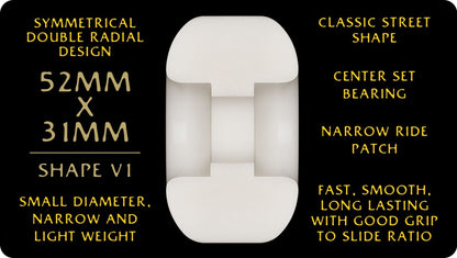 Powell Dragon Formula Yellow V3 52mm x 31mm 95a V1 Standard Skateboard Wheels