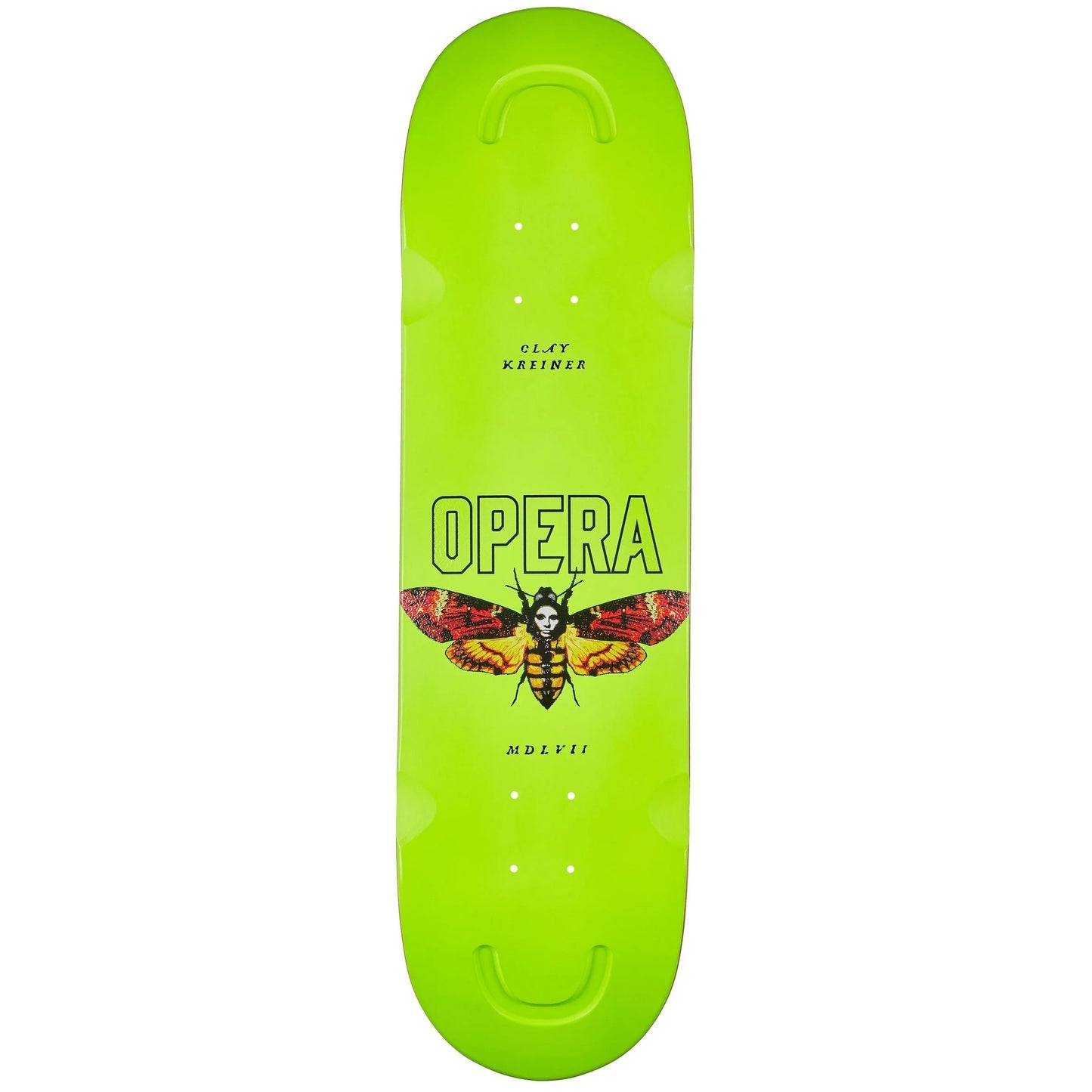 Opera Clay Kreiner Safety Yellow Moth EX7 8.25" Skateboard Deck
