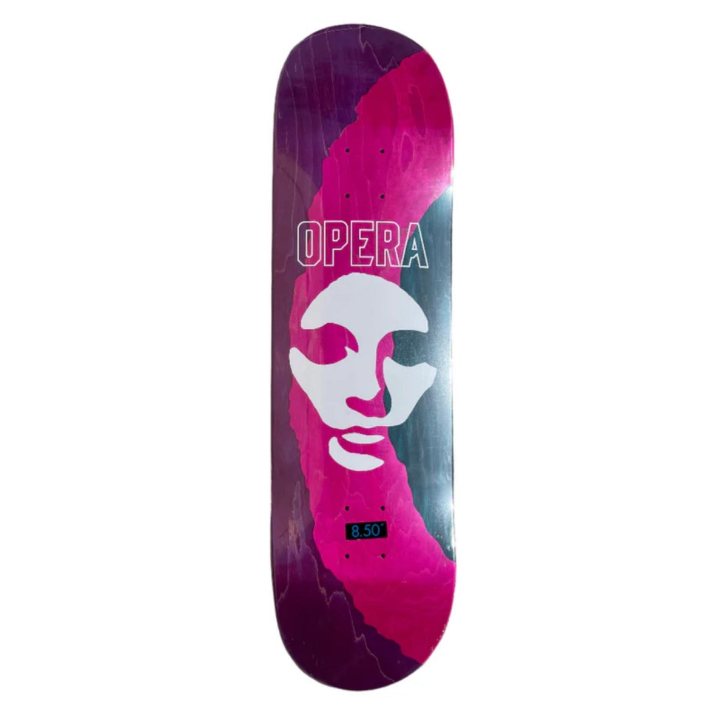 Opera Triple Torn Mask Blue/Purple/Pink EX7 8.5" Skateboard Deck