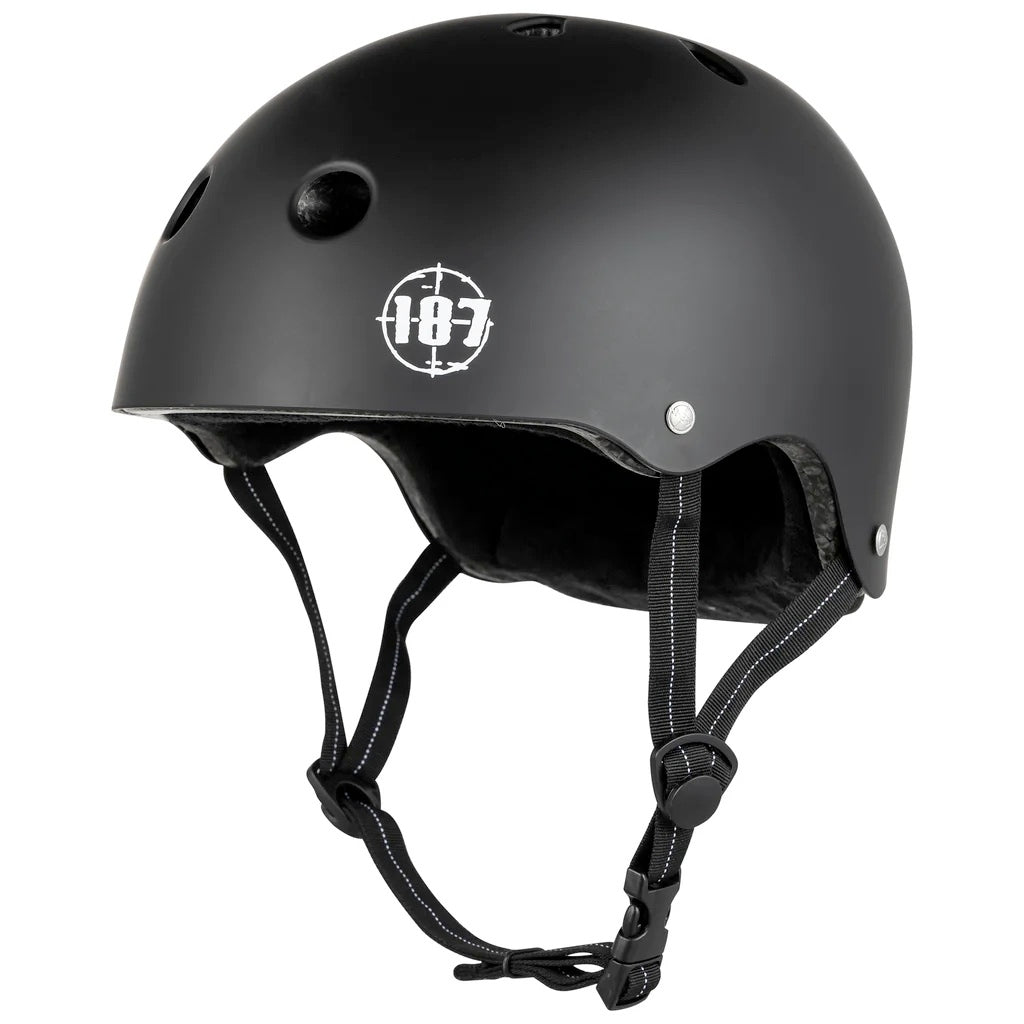187 Killer Pads Low Pro Certified Skateboard Helmet Matte Black