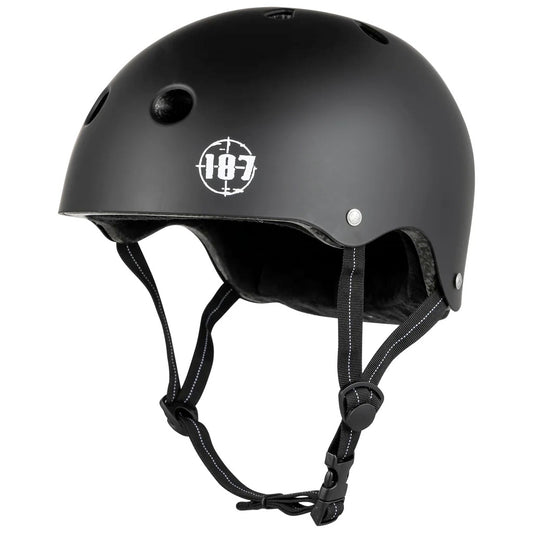 187 Killer Pads Low Pro Certified Skateboard Helmet Matte Black