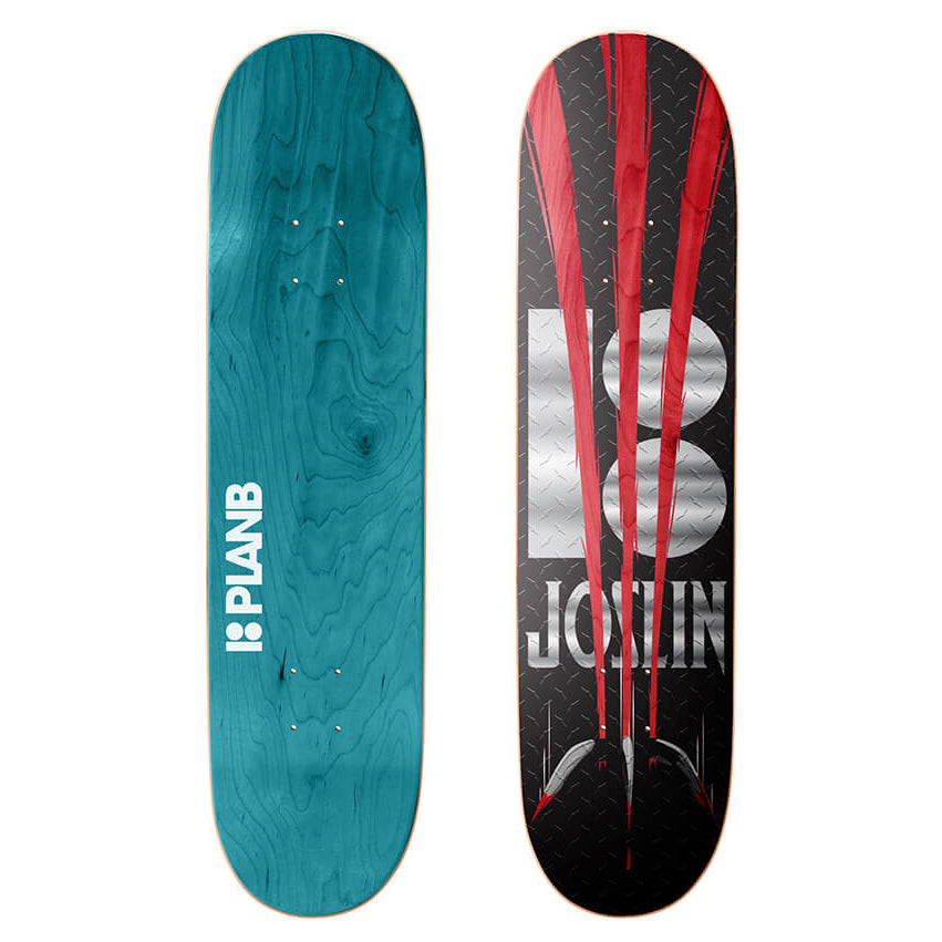 Plan B Joslin Snikt 8.375" Twin Tail Skateboard Deck (One Per Customer)