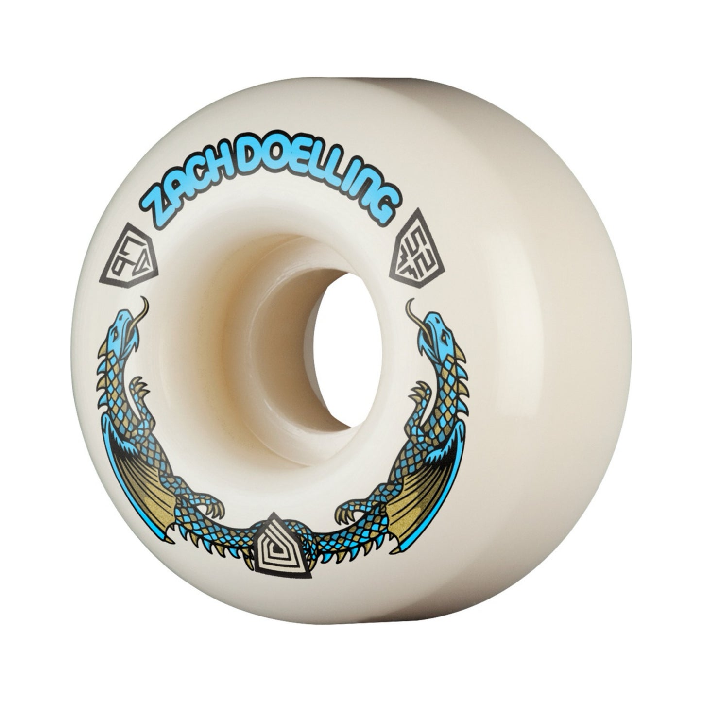 Powell Dragon Formula Blue Zach Doelling V1 52mm x 31mm 97a Skateboard Wheels