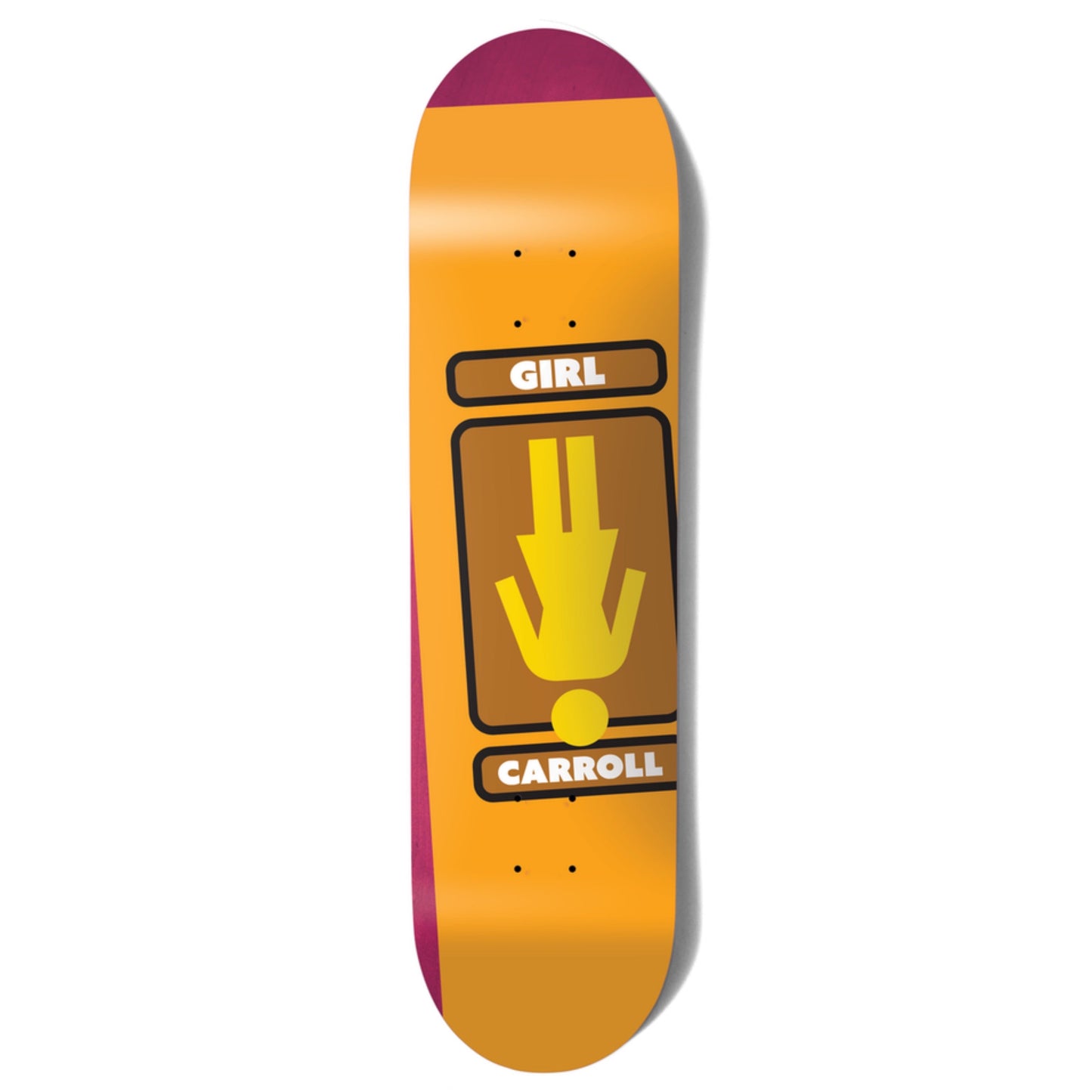 Girl Carroll Oops OG Twin Tail 8.25" Symmetrical Skateboard Deck