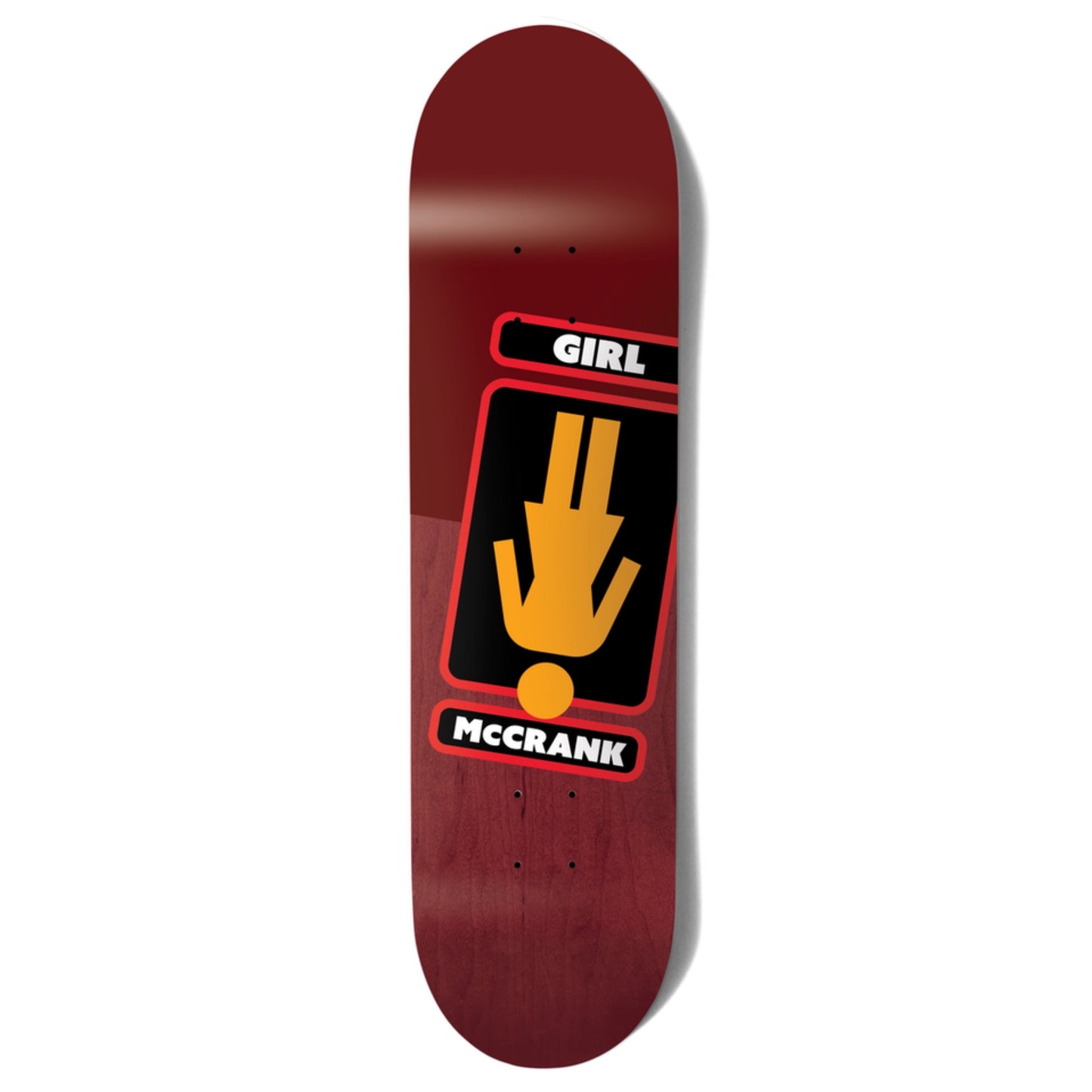 Girl McCrank Oops OG Twin Tail 8.5" Symmetrical Skateboard Deck