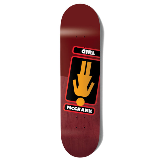 Girl McCrank Oops OG Twin Tail 8.5" Symmetrical Skateboard Deck