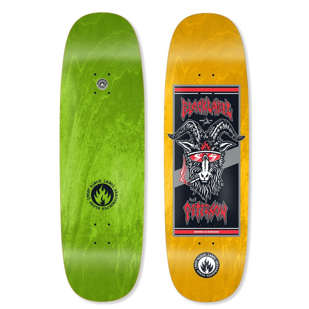 Black Label Nick Peterson Burnside Brew 9.5" Tugboat Shaped Skateboard Deck