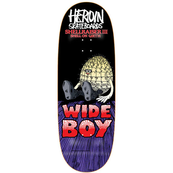 Chems x Heroin Shellraiser III Symmetrical Wide Boy - 10.75" Skateboard Deck with Matching Fingerboard Deck