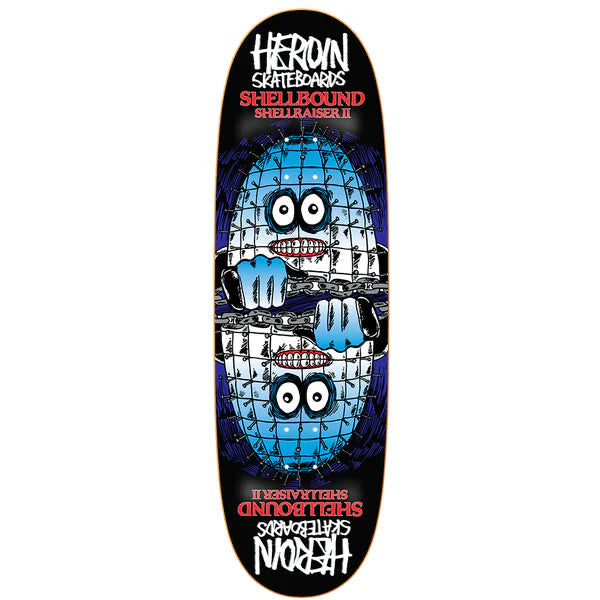 Chems x Heroin Shellraiser II 9.5" Symmetrical Skateboard Deck with Matching Fingerboard Deck