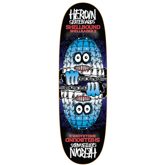 Chems x Heroin Shellraiser II 9.5" Symmetrical Skateboard Deck with Matching Fingerboard Deck