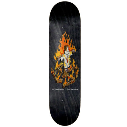 Toy Machine Ed Templeton Black Charred Cross 8.25" Skateboard Deck