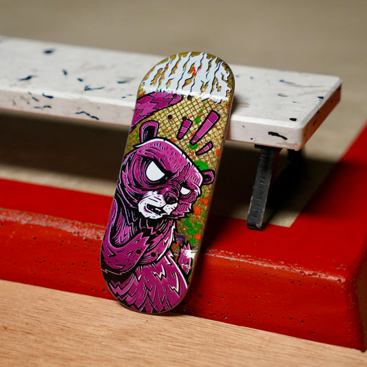 Chems “Raging Raccoon” (Splatter) Fingerboard Deck
