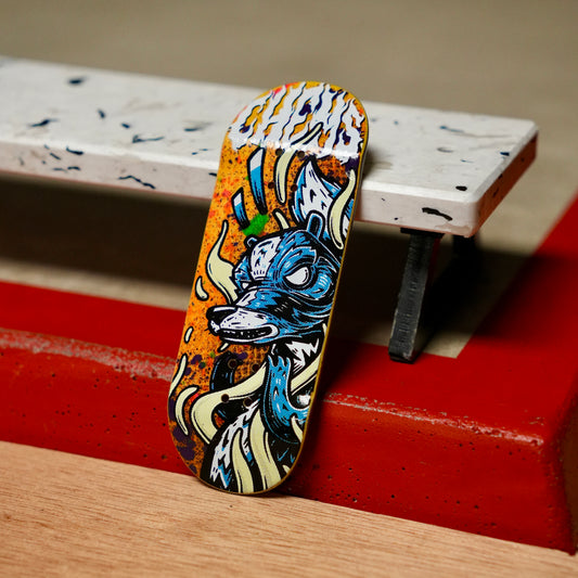 Chems “Scheming Skunk” (Splatter) Fingerboard Deck