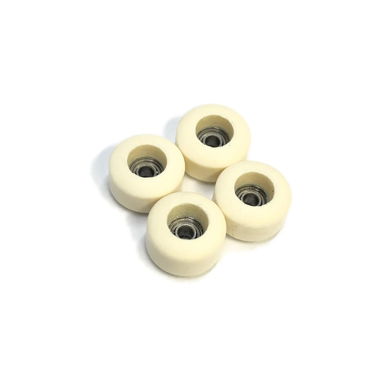 ILLPILLS Urethane Fingerboard Wheels; White colored street wheels for fingerboards;Made from high-quality urethane material for smooth and reliable performance; Enhances fingerboarding experience with improved grip and durability.