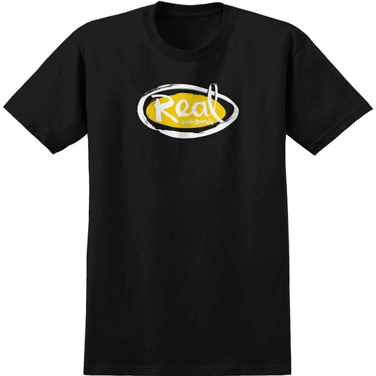 Real Natas Kaupas Oval T-Shirt Black/Yellow