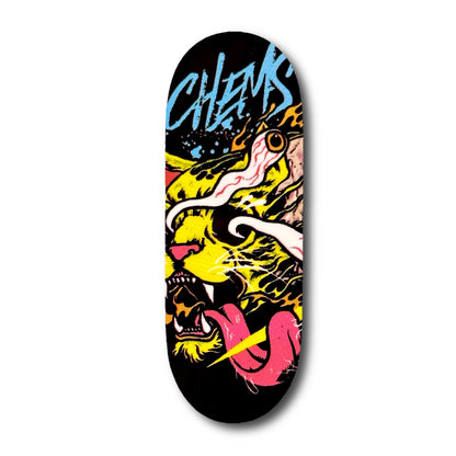 Chems Yellow “Melted” Fingerboard Deck