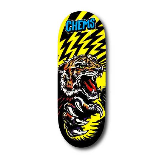 Chems Yellow “Tiger” Fingerboard Deck